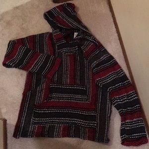 Mexican poncho style sweatshirt